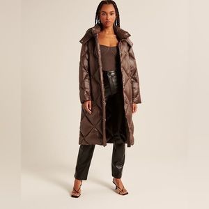 NWT A&F Ultra Long Puffer Jacket